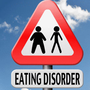 warning sign for eating disorder and body dismorphia